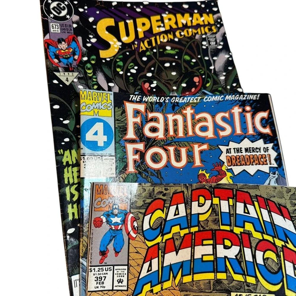 Lot Batman Comics 414-416 '80s Shadow of the Bat 95 Superman Capt Am Fantastic 4